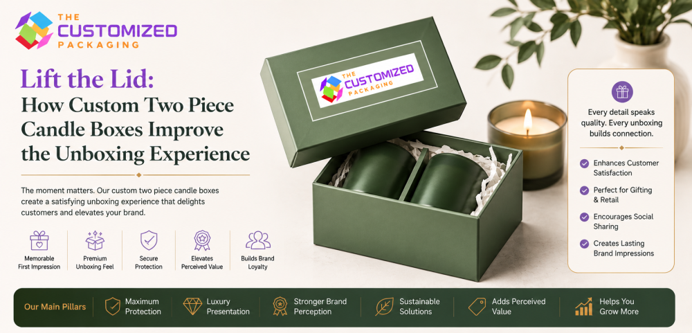 Lift the Lid: How Custom Two Piece Candle Boxes Improve the Unboxing Experience