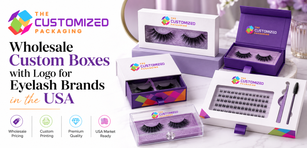 Wholesale Custom Boxes with Logo for Eyelash Brands in the USA