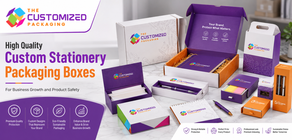 High Quality Custom Stationery Packaging Boxes for Business Growth and Product Safety