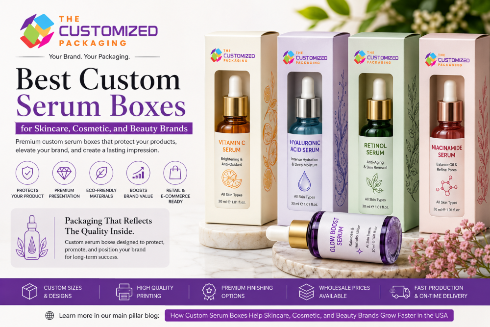 Best Custom Serum Boxes for Skincare, Cosmetic, and Beauty Brands