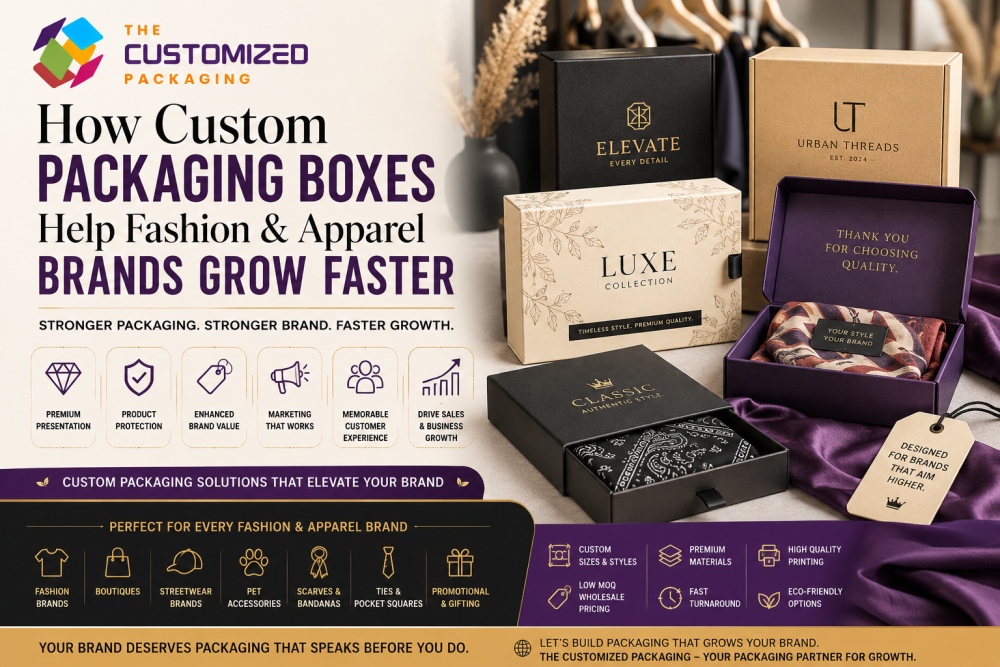 Wholesale Custom Bandana Boxes with Logo for Growing Apparel Brands