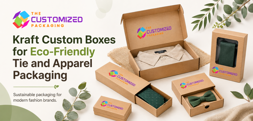Kraft Custom Boxes for Eco-Friendly Tie and Apparel Packaging