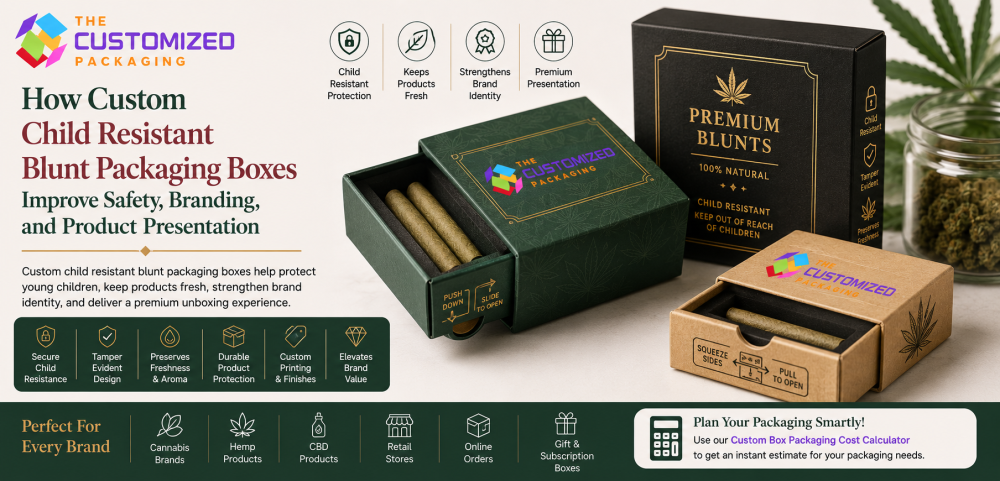How Custom Child Resistant Blunt Packaging Boxes Improve Safety, Branding, and Product Presentation