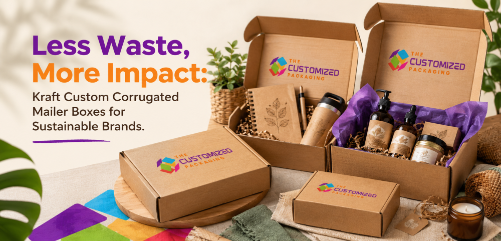 Less Waste, More Impact: Kraft Custom Corrugated Mailer Boxes for Sustainable Brands