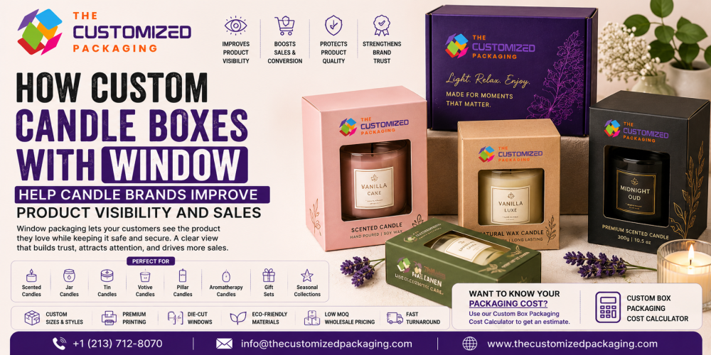 How Custom Candle Boxes with Window Help Candle Brands Improve Product Visibility and Sales