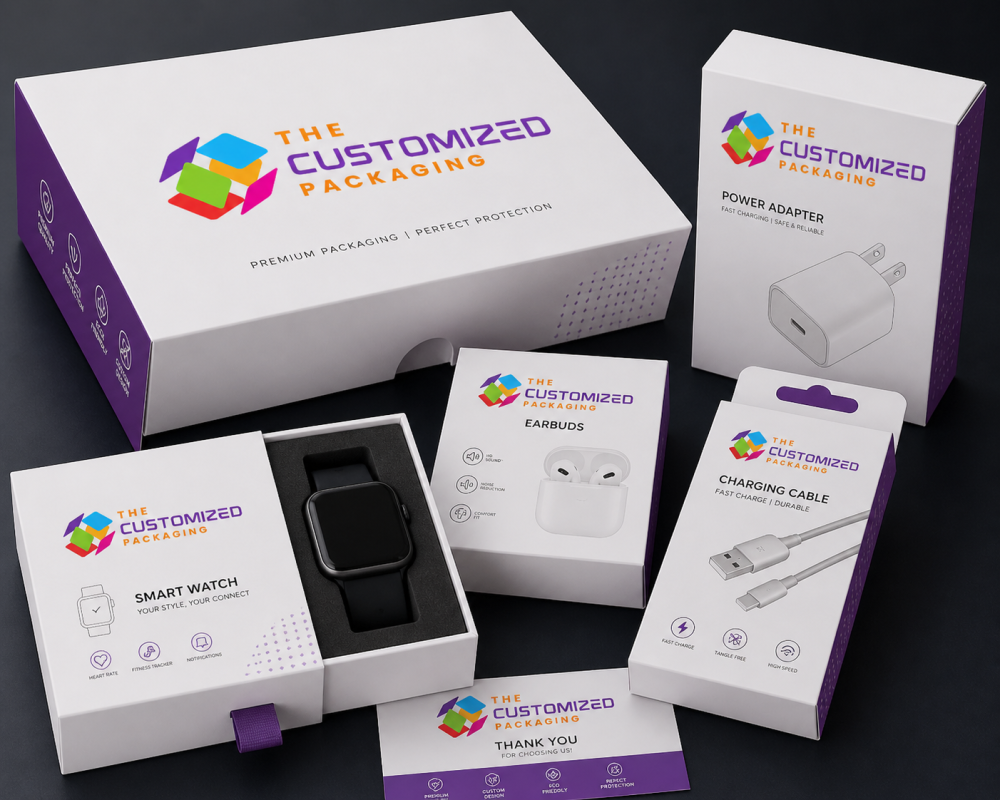 Electronics Customized Packaging Boxes for Protective Packaging for Electronics and Custom Printed Electronics Boxes