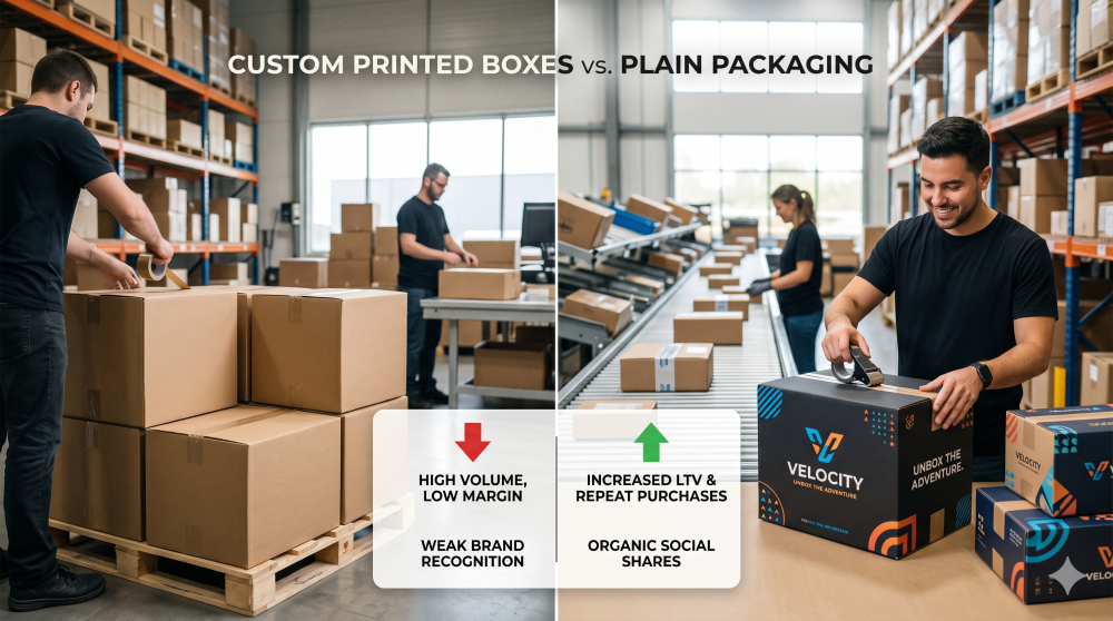 Custom Printed Boxes vs. Plain Packaging: Which One Grows Ecommerce Brands Faster